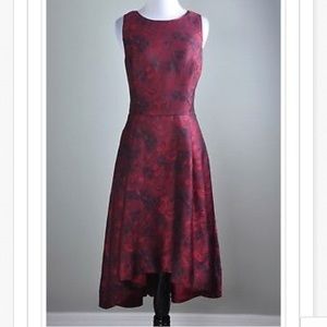 WHBM Floral Rose Hi-Low Dress, size 10